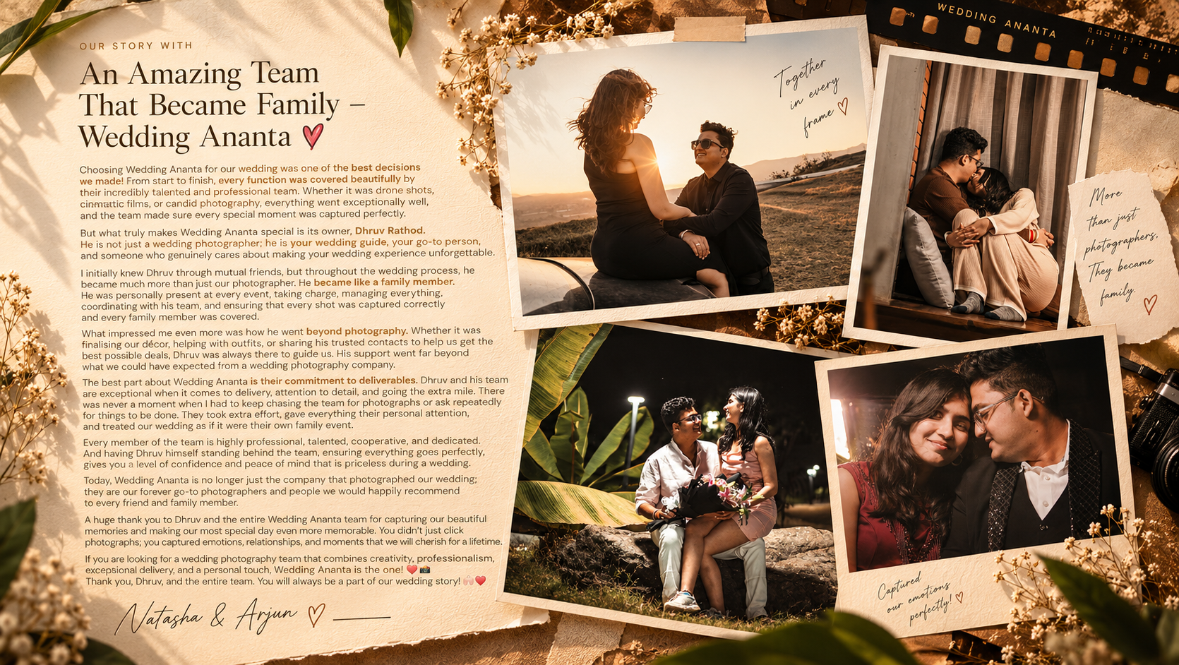 An Amazing Team That Became Family — TheWeddingAnanta Review